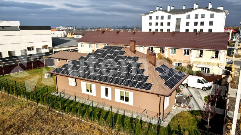 Сетевая солнечная станция 15 кВт в с. Софиевская Борщаговка, Киевская область