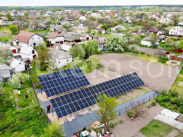 Сонячна станція 30 кВт під Зелений тариф у смт Баришівка, Київської області