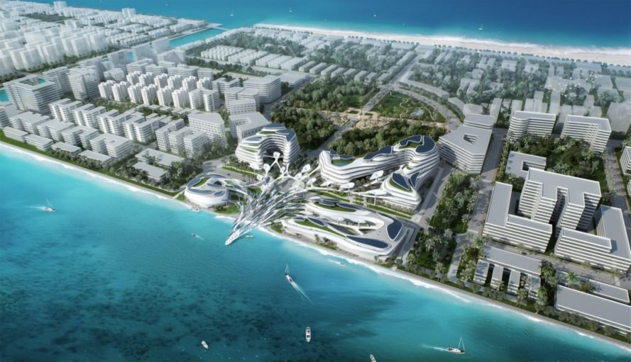 Проект футуристического эко-города на возобновляемых источниках энергии был представлен на Мальдивах.