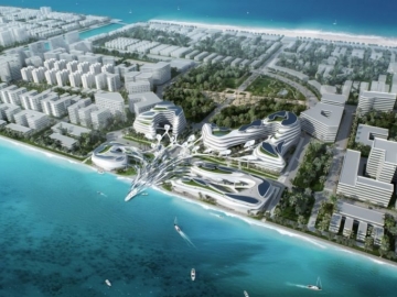Проект футуристического эко-города на возобновляемых источниках энергии был представлен на Мальдивах.
